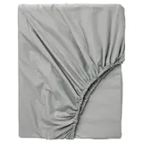 DVALA fitted sheet, grey, 90x200 cm