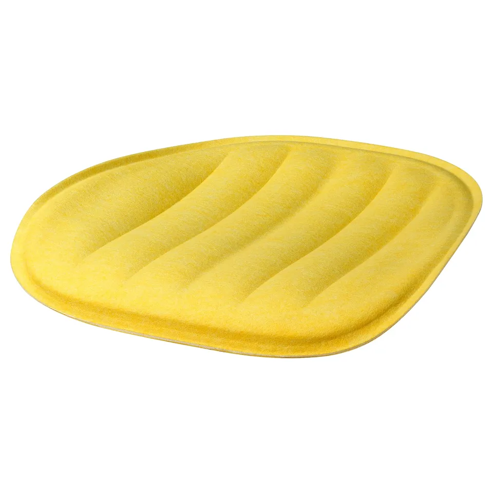 PYNTEN Seat pad, yellow, 41x43 cm