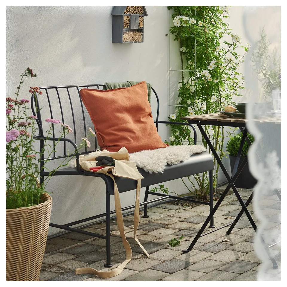 LÄCKÖ 2-seat sofa, outdoor, grey