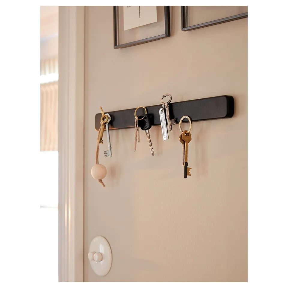 HULTARP Magnetic knife rack, black, 38 cm