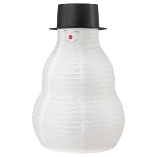 STRÅLA LED table decoration, battery-operated/snowman white, Width 195 x Height 280 mm
