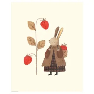 BILD poster, strawberry rabbit, Width 40 x Height 50 cm