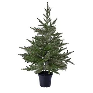 VINTERFINT artificial potted plant, in/outdoor/Christmas tree green, 15 cm
