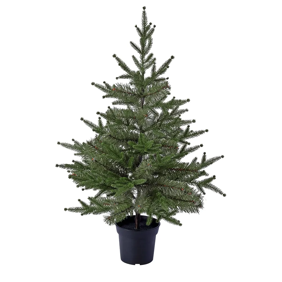 VINTERFINT Artificial potted plant, in/outdoor/Christmas tree green, 15 cm