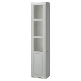 TÄNNFORSEN high cabinet with door, light grey, 40x35x195 cm