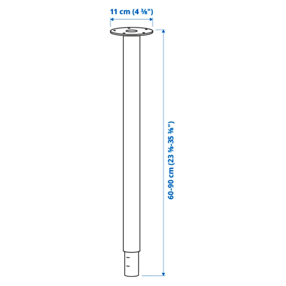 part: OLOV leg, adjustable