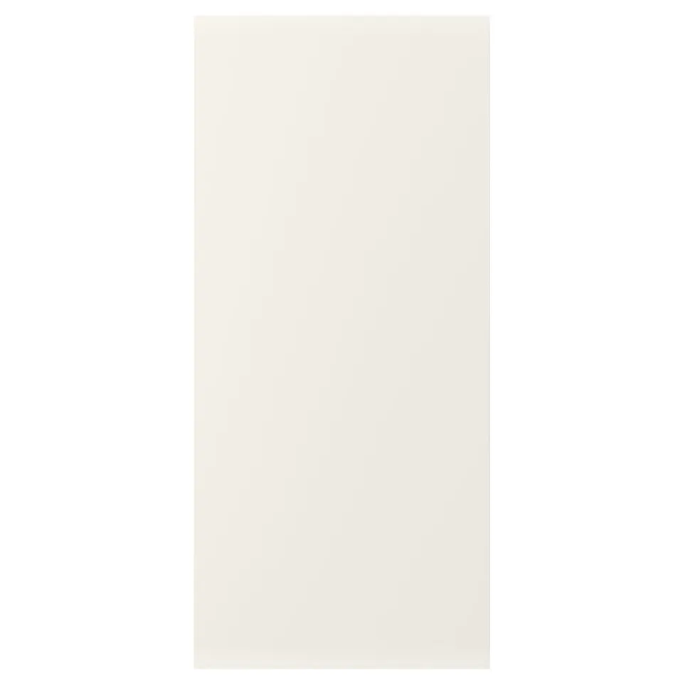 A FÖRBÄTTRA cover panel in white. Its rectangular and made of fibreboard painted with acrylic and polyester paint.