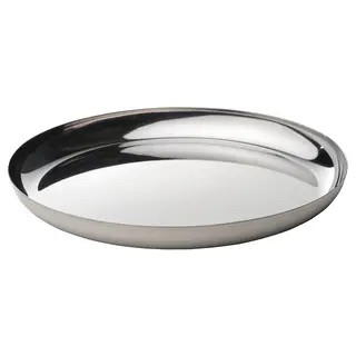 TUVHÄTTA serving plate, stainless steel, 32 cm