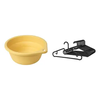 PEPPRIG/SPRUTTIG set: wash-tub + hanger
