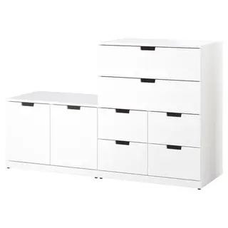 NORDLI chest of 8 drawers, white, 160x99 cm