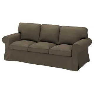 EKTORP 3-seat sofa, Kilanda grey-brown, Depth 88 x Width 218 cm