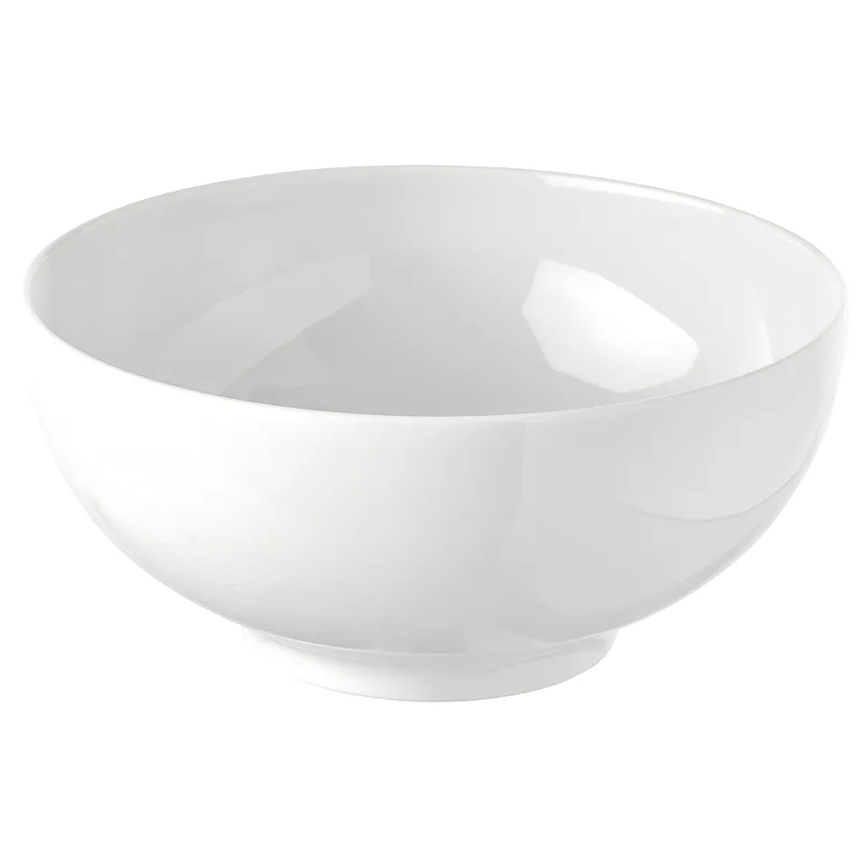 IKEA 365+ white porcelain bowl - round, glossy, simple design.