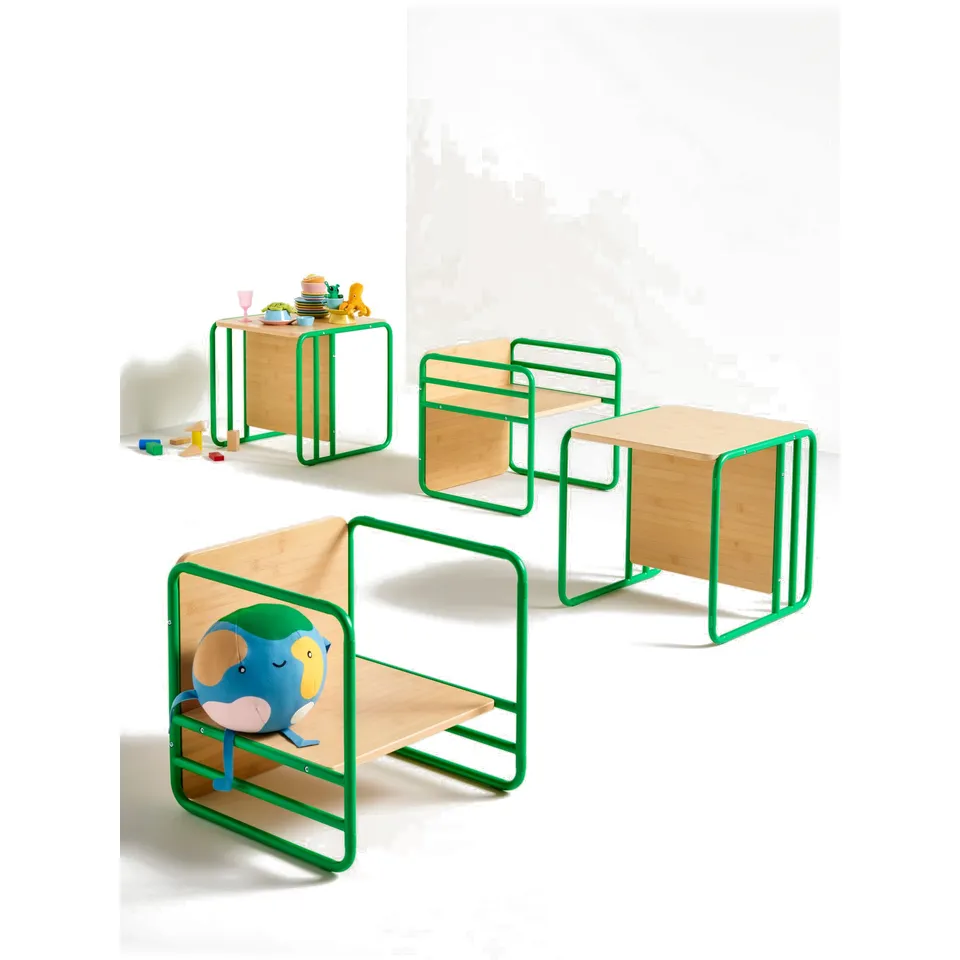 SMÅSKRAKE Multi-functional child chair/table, green