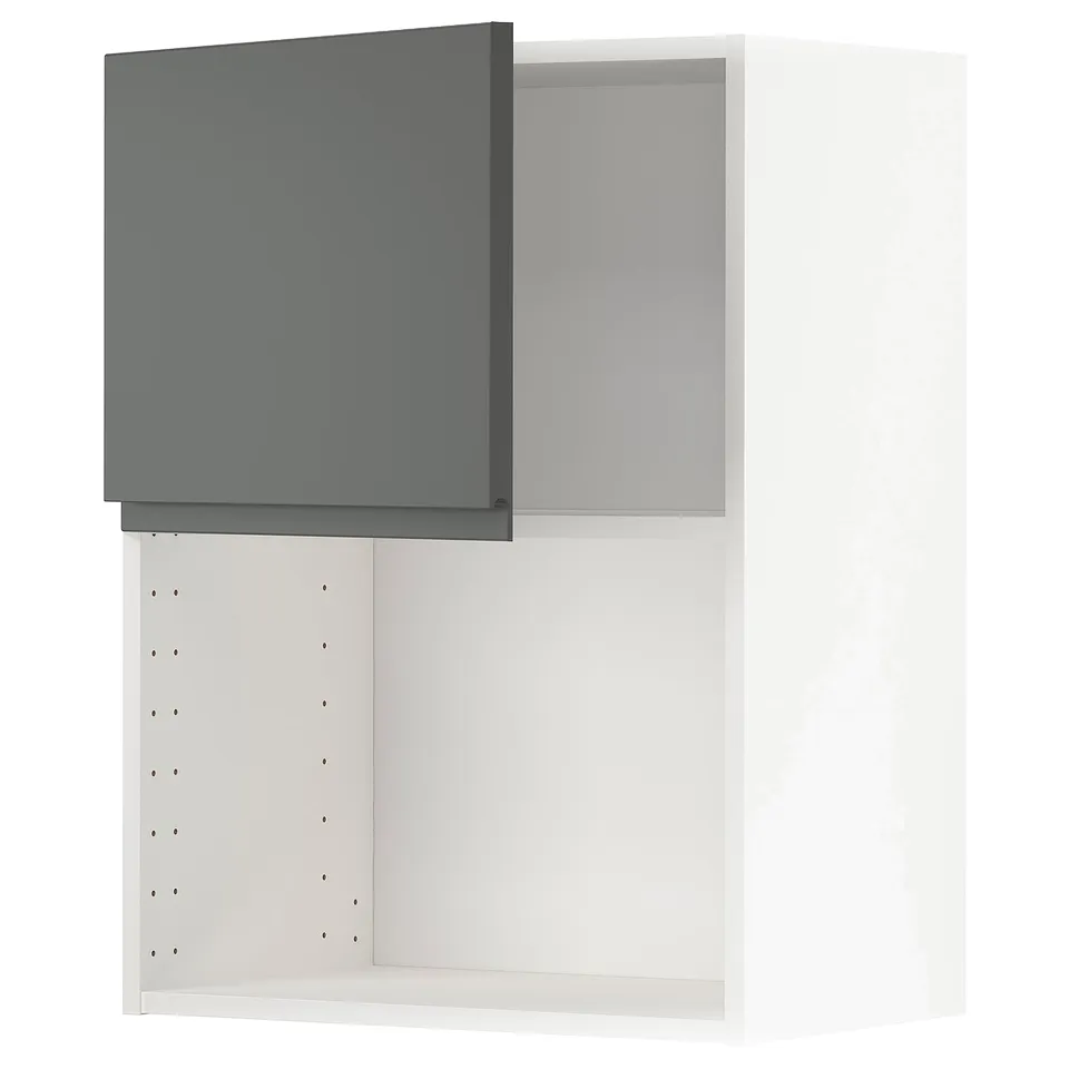 METOD kitchen unit, dark grey, modern, rectangular, two-door cabinet with adjustable shelf.