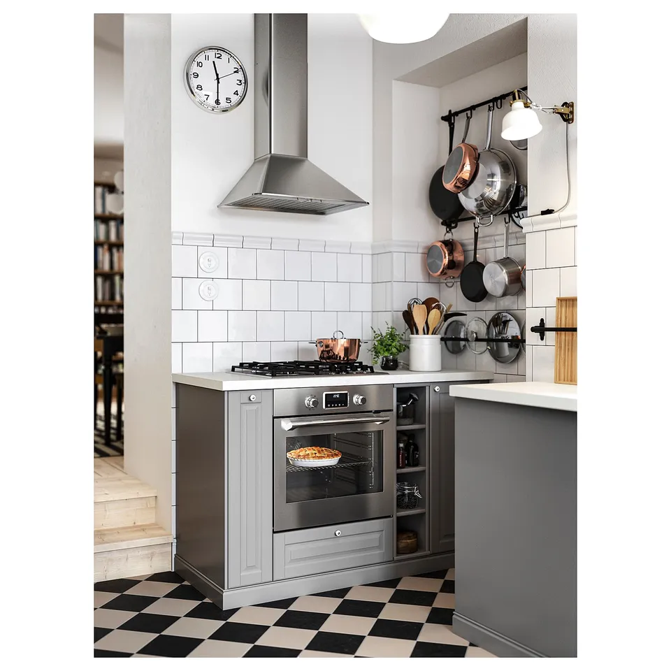 SÄLJAN Worktop, white/light grey stone effect/laminate, 186x3.8 cm