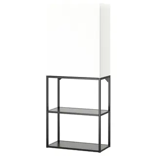 ENHET storage combination, anthracite/white, 60x32x150 cm
