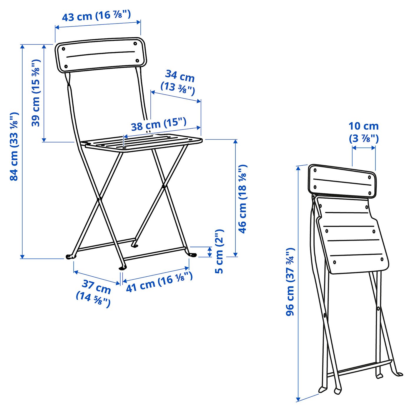Illustration with measurements for the product: SUNDSÖ.