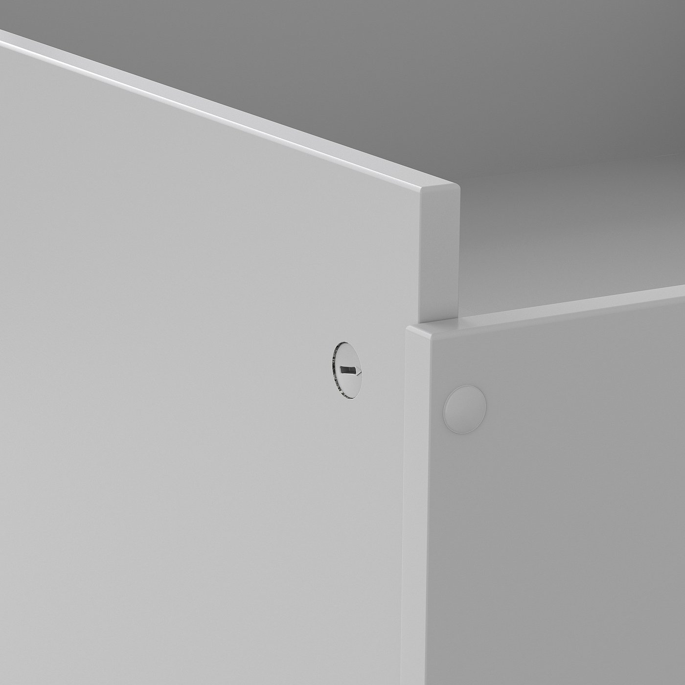 Modern, minimalist bed drawers with sleek, chrome handles and smooth edges, emphasising clean design and high quality.