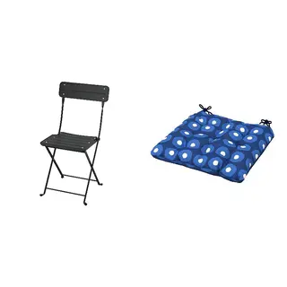 KLÖSAN/SUNDSÖ set: folding chair + chair cushion, outdoor
