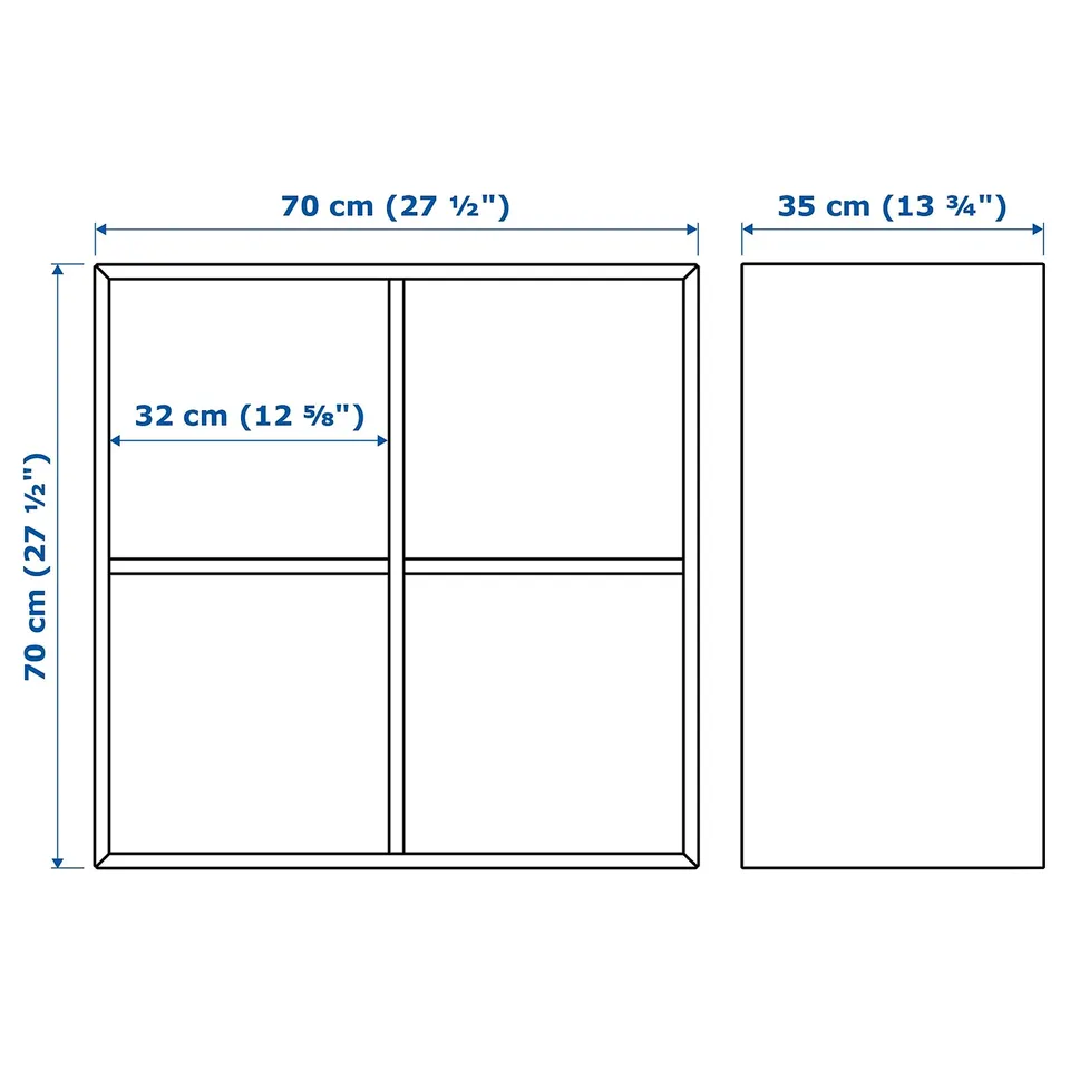 Illustration with measurements for the product: EKET.