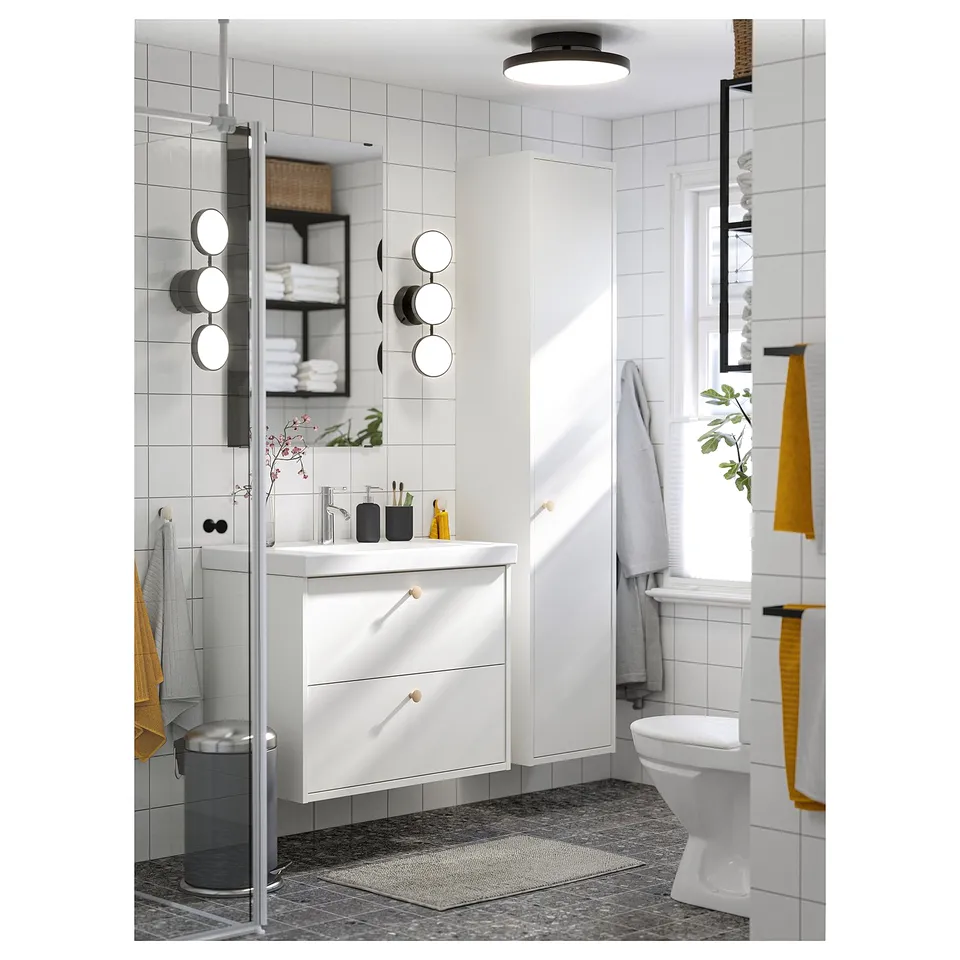 KABOMBA LED ceiling lamp, matt/black, 36 cm