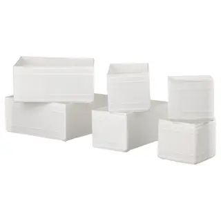 SKUBB box, set of 6, white