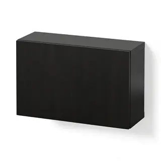 BESTÅ wall-mounted cabinet combination, black-brown/Lappviken black-brown, 60x22x38 cm