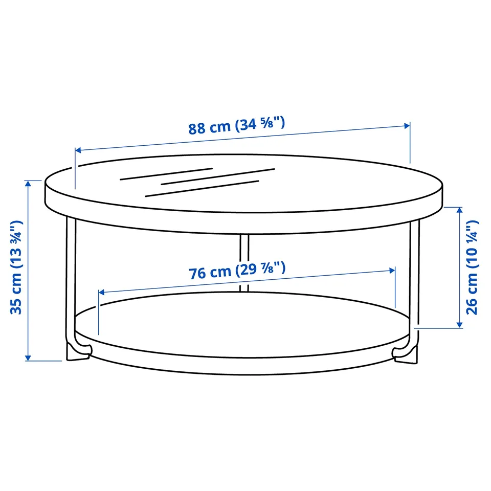 Illustration with measurements for the product: FRÖTORP.