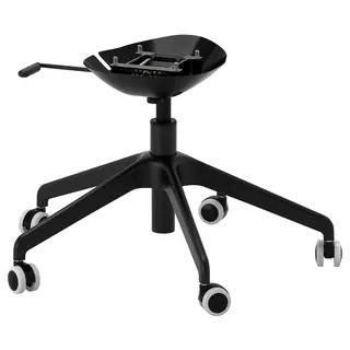 LÅNGFJÄLL star base with 5 legs and castors, black, Width 68 x Depth 68 cm