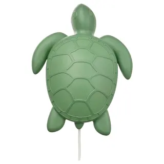 BLÅVINGAD LED wall lamp, turtle/green, Height 7 x Length 25 x Width 19 cm