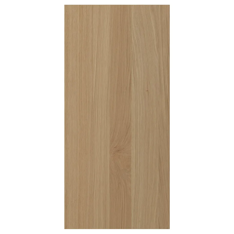 A rectangular VEDHAMN panel in light oak wood with a smooth finish and acoustic backing.
