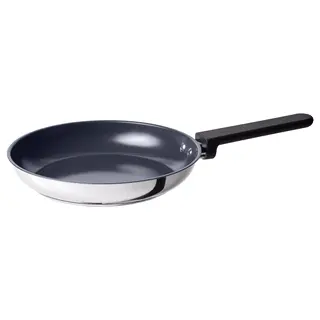 MIDDAGSMAT frying pan, non-stick coating/stainless steel, 24 cm