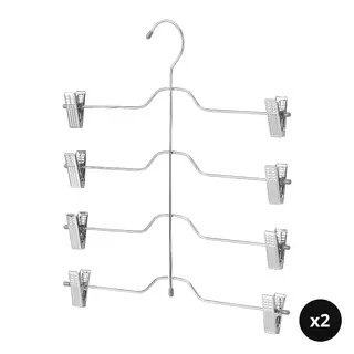 VAJSING set: trouser/skirt hanger with 4 tiers x2
