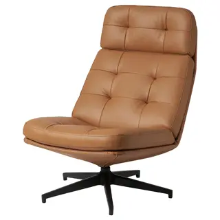 HAVBERG swivel easy chair, Grann/Bomstad golden-brown, Depth 99 x Height 92 x Width 66 cm