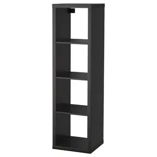 KALLAX shelving unit, black-brown, 42x147 cm