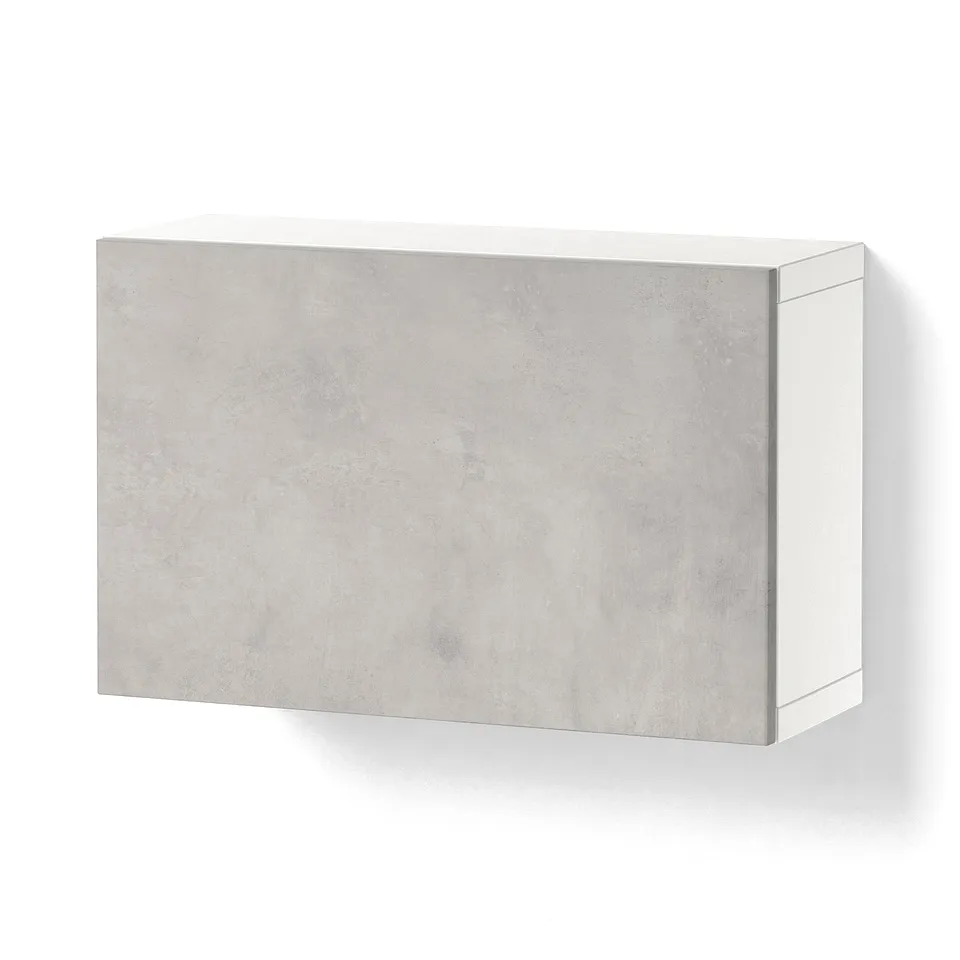 BESTÅ Wall-mounted cabinet combination, white/Kallviken light grey, 60x22x38 cm
