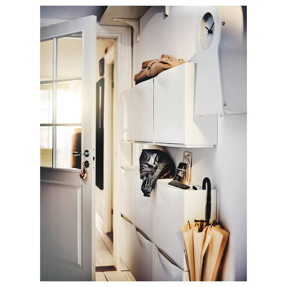 TRONES Shoe cabinet/storage, white, 52x18x39 cm