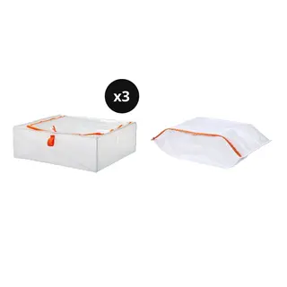PÄRKLA set: storage case x3 + shoe bag
