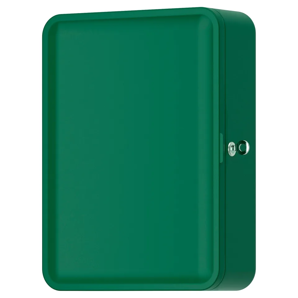 HUSBYÅN Wall cabinet, dark green, 28x11x37.5 cm