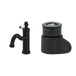 HAMNSKÄR/ÅBÄCKEN set: wash-basin mixer tap + mist nozzle for mixer tap
