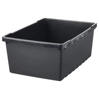 UPPSNOFSAD storage box, black, 35x25x14 cm/9 l