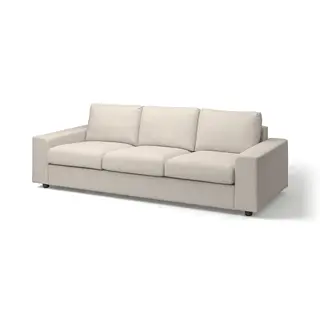 VIMLE cover for 3-seat sofa, with wide armrests/Gunnared beige
