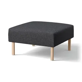 LILLEHEM 1-seat module, Gunnared dark grey/wood, Depth 72 x Height 42 x Width 72 cm
