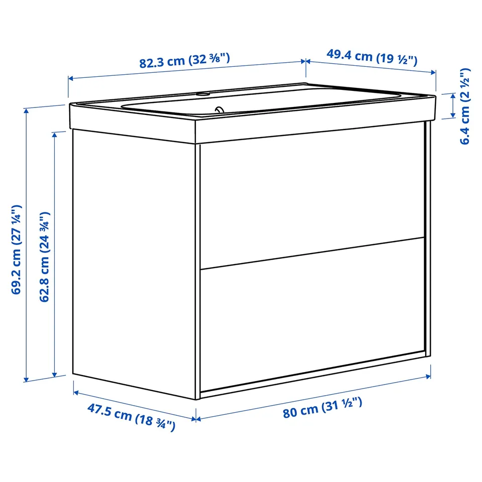part: ÄNGSJÖN / ORRSJÖN wash-stnd w drawers/wash-basin