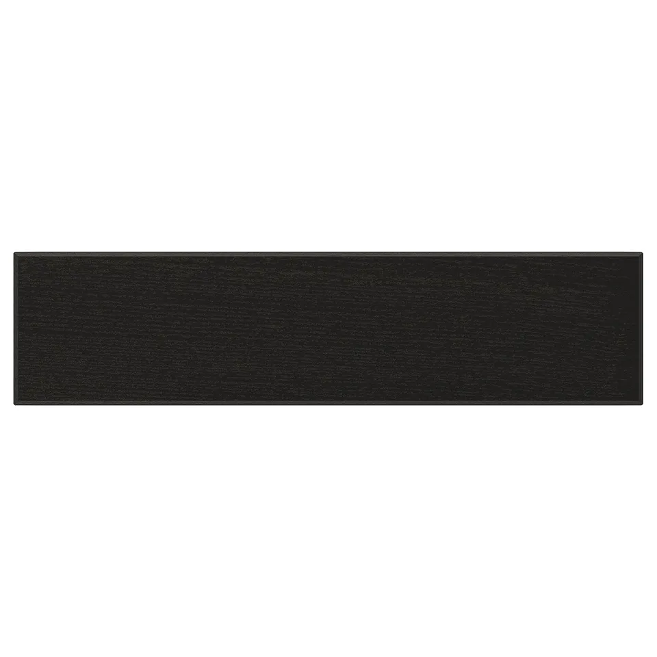 LERHYTTAN black drawer front in solid wood with bevelled edges.