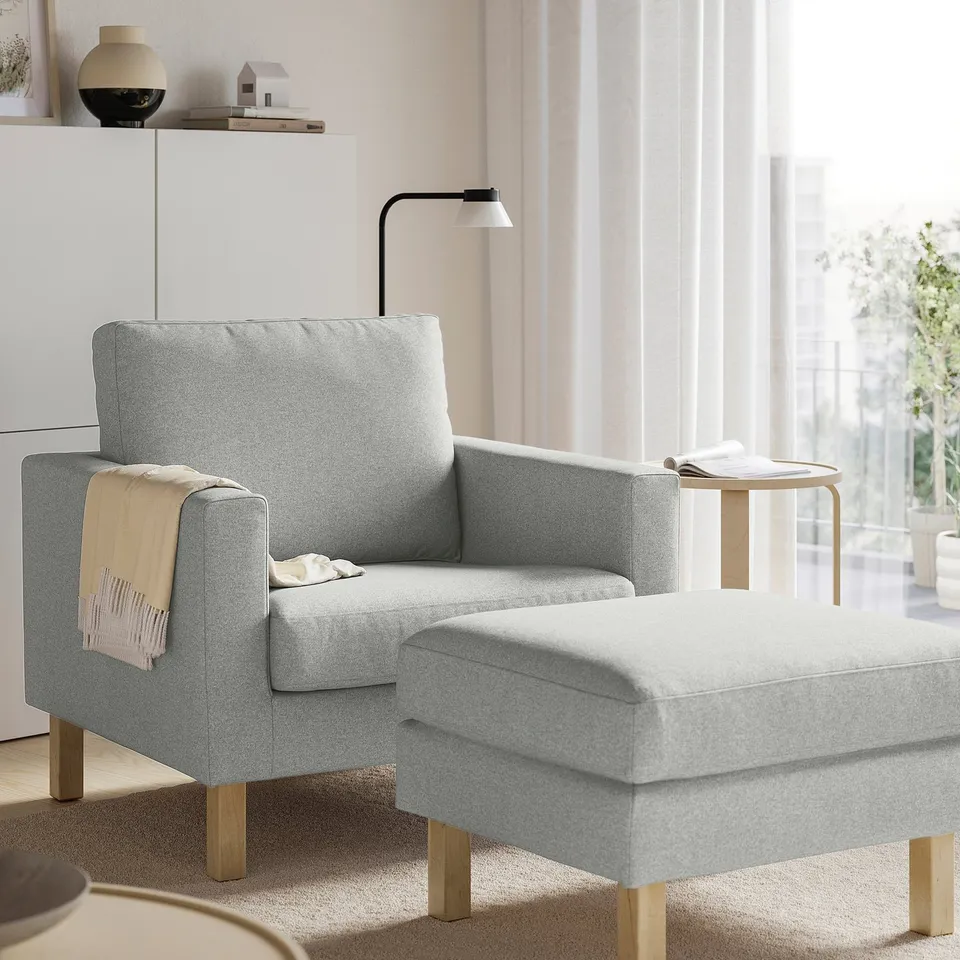 SALTSJÖBADEN Footstool, Tonerud grey
