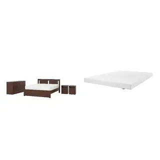 SONGESAND/ÅKLABBEN Bed with 12cm thick mattress, latex, 5 comfort zones, medium firm