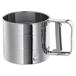 IDEALISK flour sifter, stainless steel, Height 9.5 cm