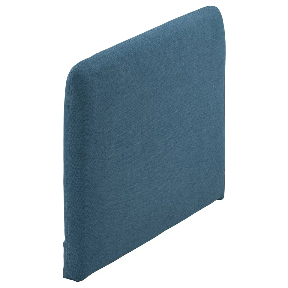 SÖDERHAMN blue cushion cover, rectangular, soft chenille, machine washable.