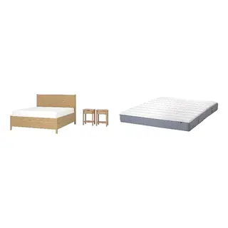 TONSTAD/VESTERÖY Bed with 20cm thick mattress, pocket sprung, foam, extra firm